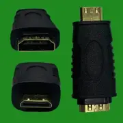 1x HDMI Female to Mini HDMI Male Type A to C Gold Plated HD TV Adaptor Connector