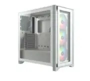 Corsair iCUE 4000D RGB Airflow Mesh Front Panel Mid-Tower, White, 3x AF120 RGB E
