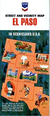 1966 Chevron Road Map: El Paso NOS