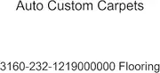 Auto Custom Carpets 3160-232-1219000000 Flooring