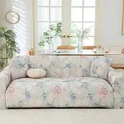 Summer Prints Cooling Sofa Seat Covers Universal L Shaped Chaise Longue Sofa Slipcovers 1/2/3/4 Seater Ice Silk Cool Stretch Couch Cover
