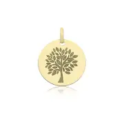 Attractive 9k Gold Women Tree of Life Pendant - 19mm*15mm 252017U