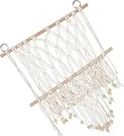 Abaodam Boho Stuffed Animal Organizer Wall Mounted Hammock for Nursery Storage Plush Animal Holders Space Saving Net Design for Tidy Organization