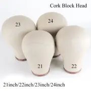 Canvas Block Mannequin Head for Wig Making Hats Display Styling Stand Holder