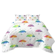 Colorful Umbrellas Coverlet