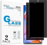 KATIN 2 Pack Privacy Screen Protector for Samsung Galaxy S25 Ultra Anti Spy Tempered Glas, Support Fingerprint Unlock, Anti Scratch, Bubble Free