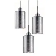 CLA Lighting Espejo Iron and Chrome Glass 3 Light Pendant - Round