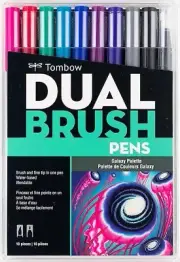 Tombow Professional Dual Brush Pens (9 plus blender pen) Galaxy Palette 56188