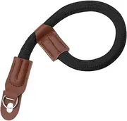 eMagTech Camera Wrist Strap Soft Cotton Hand Lanyard Wristband Rope for Most Mirrorless Cameras with O-Ring Eyelet Thermos Cups Handheld Game Consoles Black