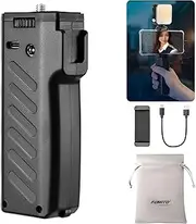 FOMITO Battery Handle Grip for Smartphone Osmo Pocket Vlogging DLSR Camera Time-Lapse Shooting Live Streaming Filmmaking with Storage Bag Black