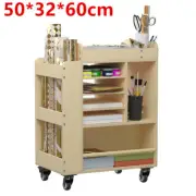 3 Tier Organizer Cart with Wheels Craft Storage Cart for Office Home Classroom