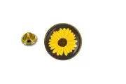 pins pin's badge metal lapel hat button sunflower flower ref4