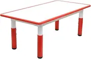 120x60cm Kids Red Height-Adjustable Whiteboard Drawing Table