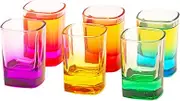 the mask el turko Colored Shot Glass (Set Of 6 1.75 oz) Heavy Mini Base Shot Glass Set, Colored Shot Glasses Bulk, Tequila Cups Small Glass, Shot Glasses for Whiskey, Tequila, Vodka & Liquors