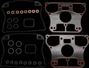 James Rocker Box Cover Gasket Kit w RCM Base Harley Sportster 1200 Custom 04-06