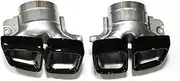 Muffler tip, 1 Pair Compatible Compatible Compatible For Benz ML W166 GL X166 2014-2018 Car Exhaust TIP Muffler Tail Tips Throat Pipes