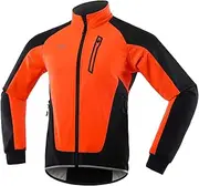[ARSUXEO] Men's Winter Cycling Jacket Thermal Fleece Softshell MTB Bike Outwear Windproof Waterproof 20B