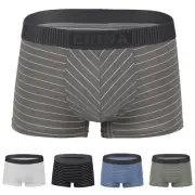 Man Underpants Mid-Waist Briefs Boxers Underwear Underwear Daily Striped Shorts