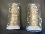 PEARL YACHT PAIR (2) POLYESTER SEWING THREAD SPOOL GOLD