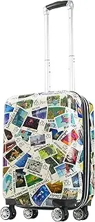 [Ful] Disney Rolling Luggage, 100 Years Stamps Hardshell Suitcase with Spinner Wheels