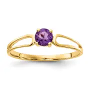 14K Yellow Gold Amethyst ring