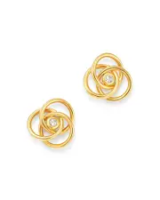 Bloomingdale's Fine Collection Diamond Knot Stud Earrings in 14K Yellow Gold