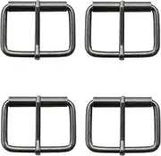 [HAISDA] 4 pcs Metal Single Prong Ring Buckles,Single Pin Roller Belt Buckles for 4.5cm Wider Leathercraft Straps Webbing