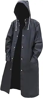 [kowaku] Rain Poncho with Hood Rain Jacket Men Women Lightweight Rain Coat Rainwear for Hiking Riding Sporting Event Bike Fishing