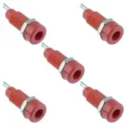 5 x Red 4mm Panel Mount Test Socket Connector R1-22