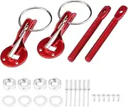 Racing Hood Pin Lock, Sturdy Long Lasting Universal Bonnet Hood Pins Lock Latch Kit for Racing Sport Car (Red 70T)