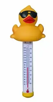 Accurate & Durable Spa & Pool Floating Thermometer w/ Adorable Rubber Ducky