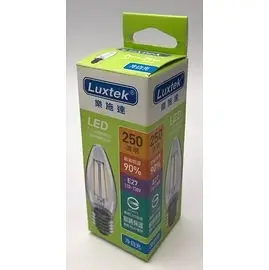 【Luxtek】 C36-2W 2W大尖LED燈絲燈泡E27(白光)