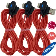 2M 90 Degree Right Angle USB Type C Samsung Charger Charging Cable Cord Braided