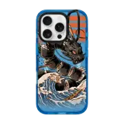 iPhone 16 Pro Impact Ring Stand Case MagSafe Compatible Black Great Sushi Dragon