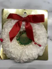 VTG MCM Small Holiday Accent Wreath. Kris Kringle’s Workshop Ornament Garnish