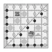 Creative Grids 6-1/2in Square Ruler Sewing and Quilting Ruler Template CGR6