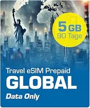 Simmetry Global Data eSIM 5GB 90 Day Compatible with eSIM Enabled iOS and Android Devices Hotspot Sharing Allowed Ideal for Long Trips or Long-Lasting Use