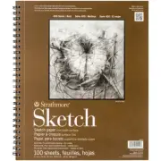 Strathmore 455400 Sketch Spiral Paper Pad 11"X14"-100 Sheets