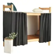 Heavy-Duty Blackout Bottom Bunk Bed Curtains Privacy Canopy Twin Size for Hom...