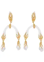 Alexis Bittar Liquid Vine Lucite and 14kt Gold-plated Drop Earrings ONE SIZE