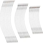 Saltwater Fishing Essentials: 30pcs Anti-bite Line Steel Wire Leaders for Snaps Swivels
