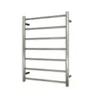 Radiant Heated Round Towel Ladder Rail Bar 800 x 600mm Brushed Nickel BN-RTR01