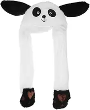 Vaguelly 1pc Hat with Moving Ears Plush Cosplay Hat Jumping Ears Caps Animal Hat Plush Cosplay Novelty Animal Hat Moving Ears Hat Cartoon Hat Child Panda Short Plush Bunny Ear Hat