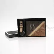 NWT Michael Kors Men's Gifting Slim Bifold Wallet Key Fob Set PVC Leather Brown