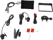 Motorcycle DVR Camera, Dual 1080P Dash Cam System, 5in IPS Touch Screen Recorder, Water Resistant GPS Navigation, Voice Control for CarPlay Android Auto