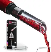 VINABON Premium 2024 Aerating Pourer and Air Aerator Decanter Spout for Enhanced Wine Flavor and Bouquet, Includes WineGuide Ebook