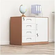 Metal Mobile File Cabinet, Drawer with Lock, Office File Storage Cabinet, Low Cabinet for Data Organization and Tool Storage (Gray)