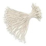 7.7" 500 Pcs Cotton Hang Tag String Fasteners for Gifts Luggage Label Beige