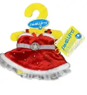 Build a Bear SMALLFRYS BUDDIES SANTA BABY DRESS Christmas red white fur holiday