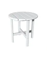 [IHOMDEC] Roundtop Side Table in White